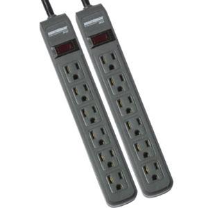 TWIN PACK 6 OUTLET SURGE STRIP